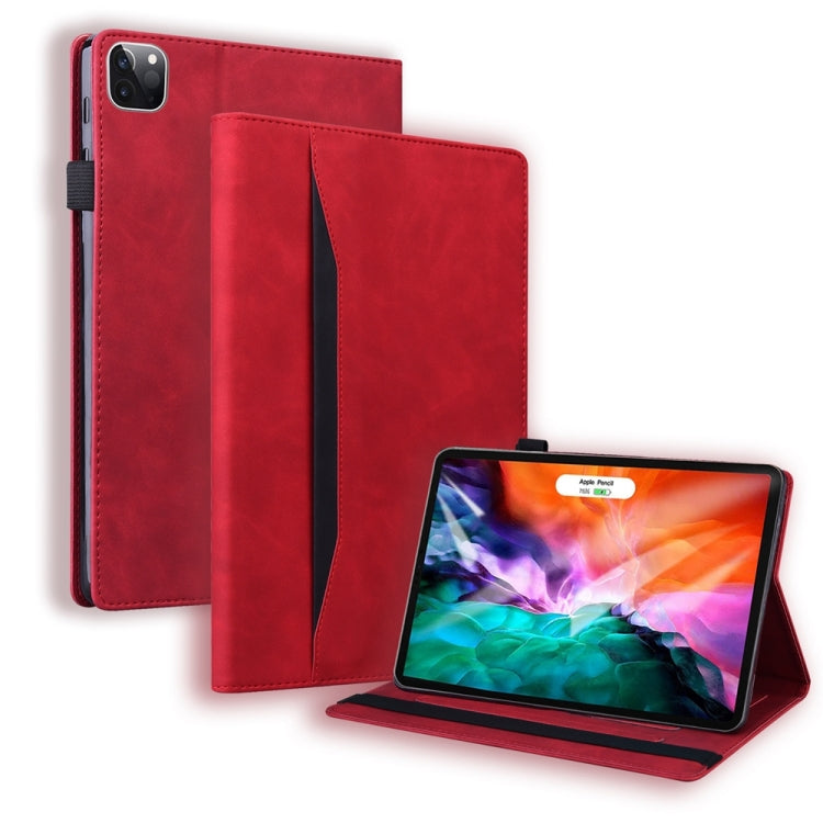 For iPad Pro 11 2024 Splicing Shockproof Leather Tablet Case(Red) - iPad Pro 11 2024 Cases by buy2fix | Online Shopping UK | buy2fix