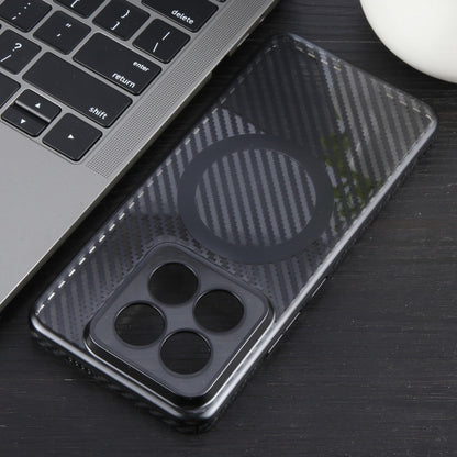 For Xiaomi 14 Pro 6D Plated Carbon Fiber Clear Magsafe PC Phone Case(Starry Black) - 14 Pro Cases by buy2fix | Online Shopping UK | buy2fix