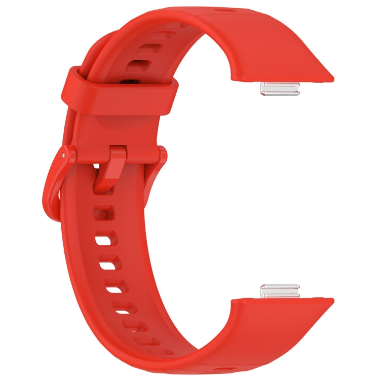 For Huawei Watch Fit3 Colorful Buckle Silicone Sports Watch Band(Red) - Watch Bands by buy2fix | Online Shopping UK | buy2fix