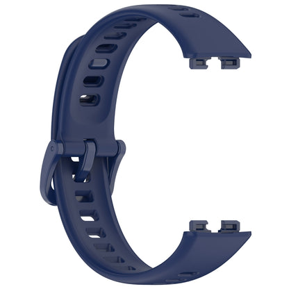 For Huawei Band 9 / 9 NFC / 8 / 8 NFC Nail Button Glossy Silicone Watch Band(Dark Blue) - Watch Bands by buy2fix | Online Shopping UK | buy2fix