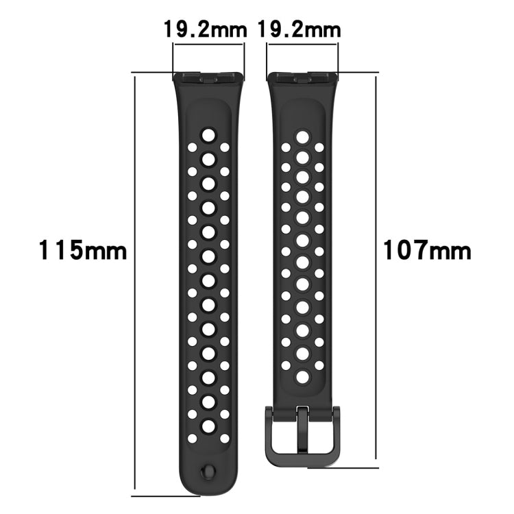 For Huawei Band 9 / 9 NFC / 8 / 8 NFC Round Hole Nail Button Silicone Watch Band(White) - Watch Bands by buy2fix | Online Shopping UK | buy2fix