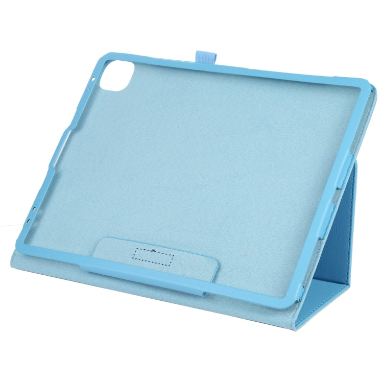 For iPad Pro 11 2024 Litchi Texture Solid Color Leather Tablet Case(Sky Blue) - iPad Pro 11 2024 Cases by buy2fix | Online Shopping UK | buy2fix