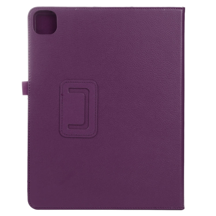 For iPad Pro 13 2024 Litchi Texture Solid Color Leather Tablet Case(Purple) - iPad Pro 13 2024 Cases by buy2fix | Online Shopping UK | buy2fix