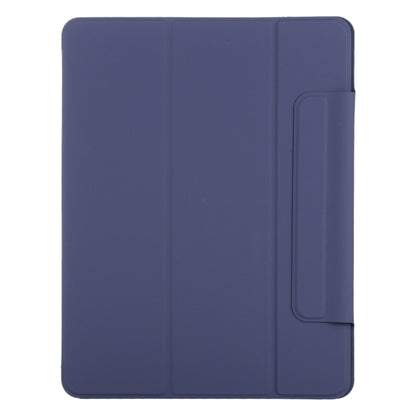 For iPad Pro 13 2024 Double-sided Clip Fixed Buckle Magnetic PU Leather Smart Tablet Case(Dark Blue) - iPad Pro 13 2024 Cases by buy2fix | Online Shopping UK | buy2fix