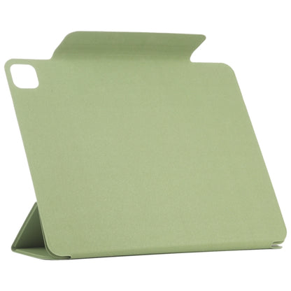 For iPad Pro 13 2024 Double-sided Clip Fixed Buckle Magnetic PU Leather Smart Tablet Case(Grass Green) - iPad Pro 13 2024 Cases by buy2fix | Online Shopping UK | buy2fix