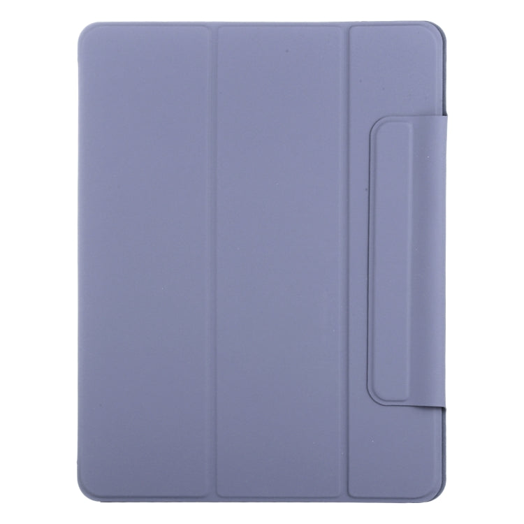 For iPad Pro 11 2024 Double-sided Clip Fixed Buckle Magnetic PU Leather Smart Tablet Case(Purple) - iPad Pro 11 2024 Cases by buy2fix | Online Shopping UK | buy2fix