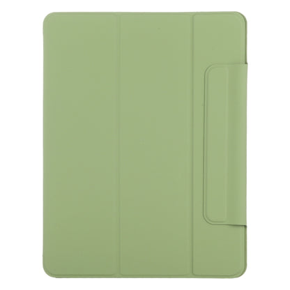 For iPad Pro 11 2024 Double-sided Clip Fixed Buckle Magnetic PU Leather Smart Tablet Case(Grass Green) - iPad Pro 11 2024 Cases by buy2fix | Online Shopping UK | buy2fix