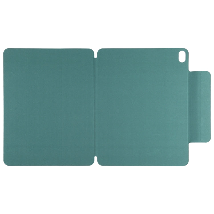 For iPad Air 13 2024 Double-sided Clip Fixed Buckle Magnetic PU Leather Smart Tablet Case(Green) - iPad Air 13 2024 Cases by buy2fix | Online Shopping UK | buy2fix