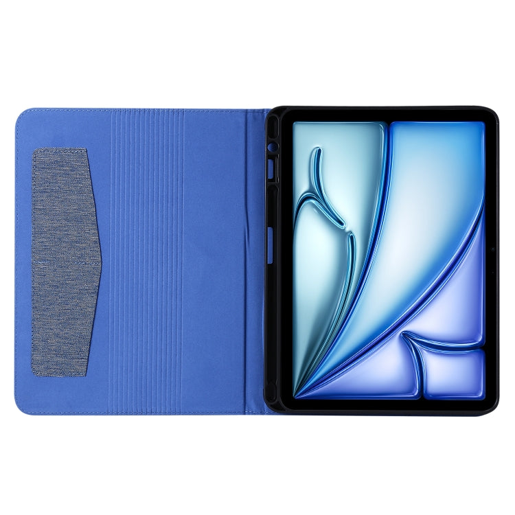 For iPad Air 11 2024 Fabric Leather Tablet Case(Blue) - iPad Air 11 2024 Cases by buy2fix | Online Shopping UK | buy2fix