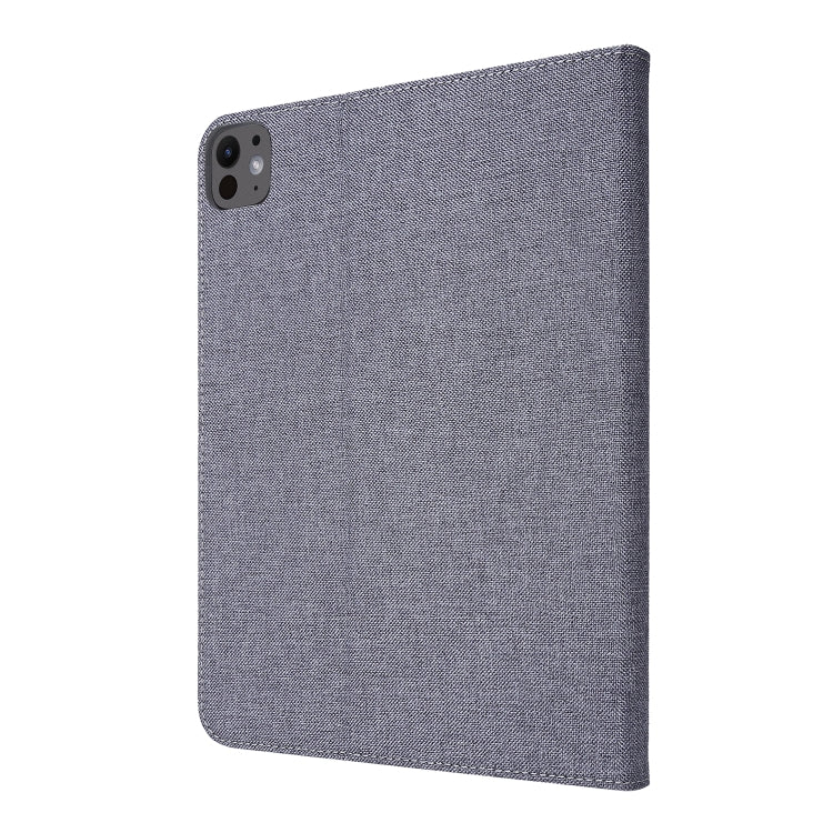 For iPad Air 11 2024 Fabric Leather Tablet Case(Grey) - iPad Air 11 2024 Cases by buy2fix | Online Shopping UK | buy2fix