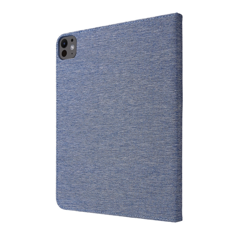 For iPad Pro 13 2024 Fabric Leather Tablet Case(Blue) - iPad Pro 13 2024 Cases by buy2fix | Online Shopping UK | buy2fix