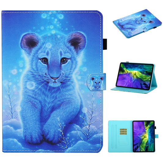 For iPad Pro 11 2024 Coloured Drawing Stitching Smart Leather Tablet Case(Little Tiger) - iPad Pro 11 2024 Cases by buy2fix | Online Shopping UK | buy2fix