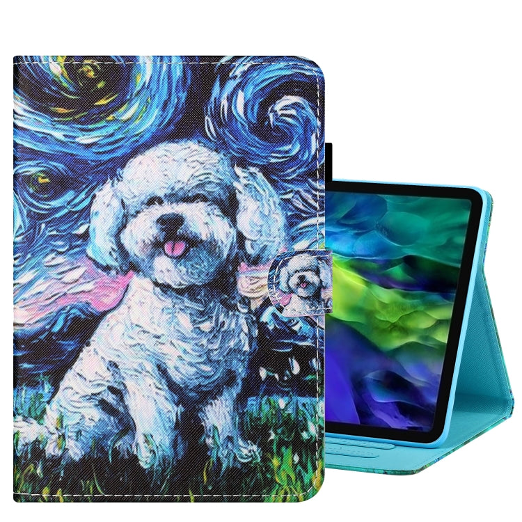 For iPad Pro 11 2024 Coloured Drawing Stitching Smart Leather Tablet Case(Dog) - iPad Pro 11 2024 Cases by buy2fix | Online Shopping UK | buy2fix