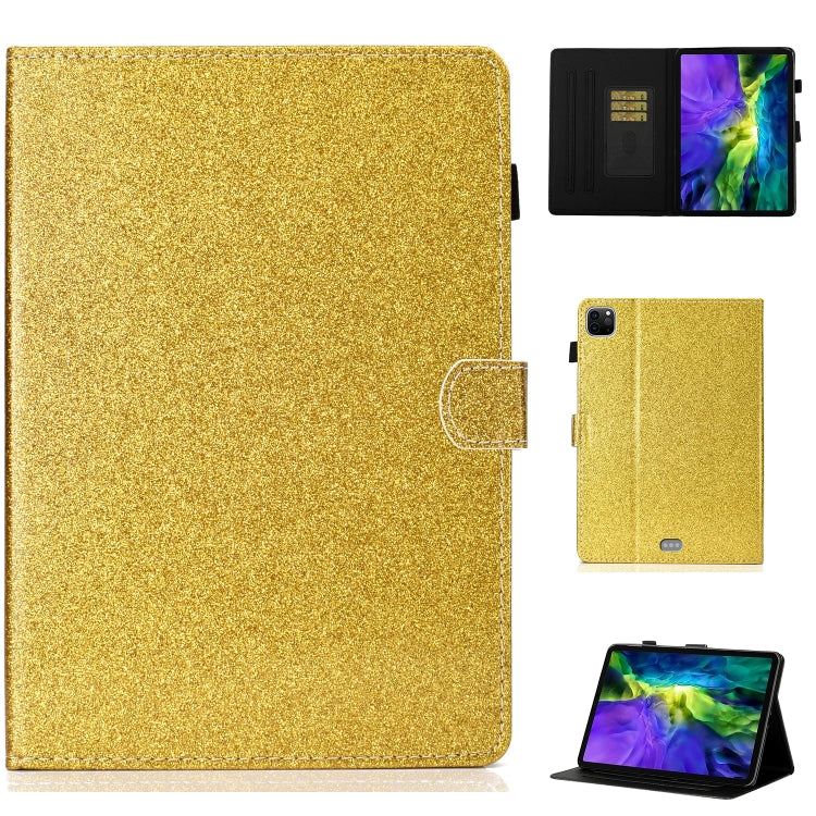 For iPad Pro 11 2024 Glitter Smart Leather Tablet Case(Golden) - iPad Pro 11 2024 Cases by buy2fix | Online Shopping UK | buy2fix