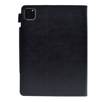 For iPad Pro 11 2024 Suede Cross Texture Magnetic Clasp Leather Smart Tablet Case(Black) - iPad Pro 11 2024 Cases by buy2fix | Online Shopping UK | buy2fix