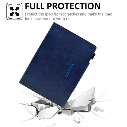 For iPad Pro 11 2024 Suede Cross Texture Magnetic Clasp Leather Smart Tablet Case(Blue) - iPad Pro 11 2024 Cases by buy2fix | Online Shopping UK | buy2fix