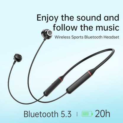 ROCK Y6 Neck-band Wireless Sports Bluetooth Earphone(Black) - Neck-mounted Earphone by ROCK | Online Shopping UK | buy2fix