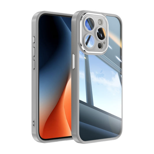 For iPhone 15 Pro Acrylic Hybrid TPU Armor Shockproof Phone Case(Grey) - iPhone 15 Pro Cases by buy2fix | Online Shopping UK | buy2fix