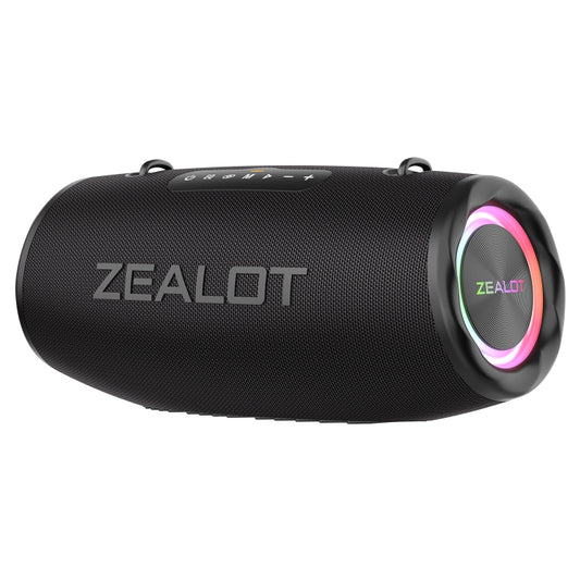 Zealot S87 80W Portable Outdoor Bluetooth Speaker with RGB Light(Black) - Waterproof Speaker by ZEALOT | Online Shopping UK | buy2fix