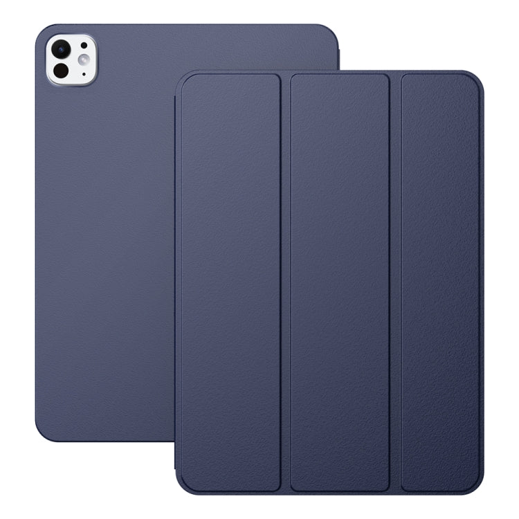 For iPad Pro 13 2024 Ultra-thin Double-sided Clip Magnetic Smart Tablet Case(Dark Blue) - iPad Pro 13 2024 Cases by buy2fix | Online Shopping UK | buy2fix