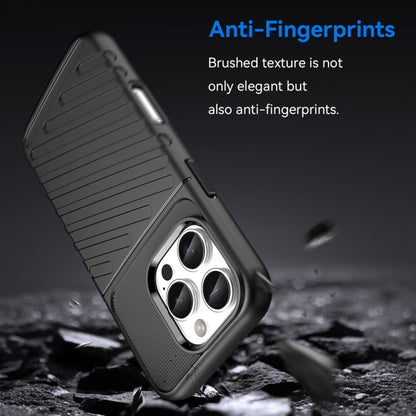 For iPhone 16 Pro Thunderbolt Shockproof Soft TPU Phone Case(Black) - iPhone 16 Pro Cases by buy2fix | Online Shopping UK | buy2fix