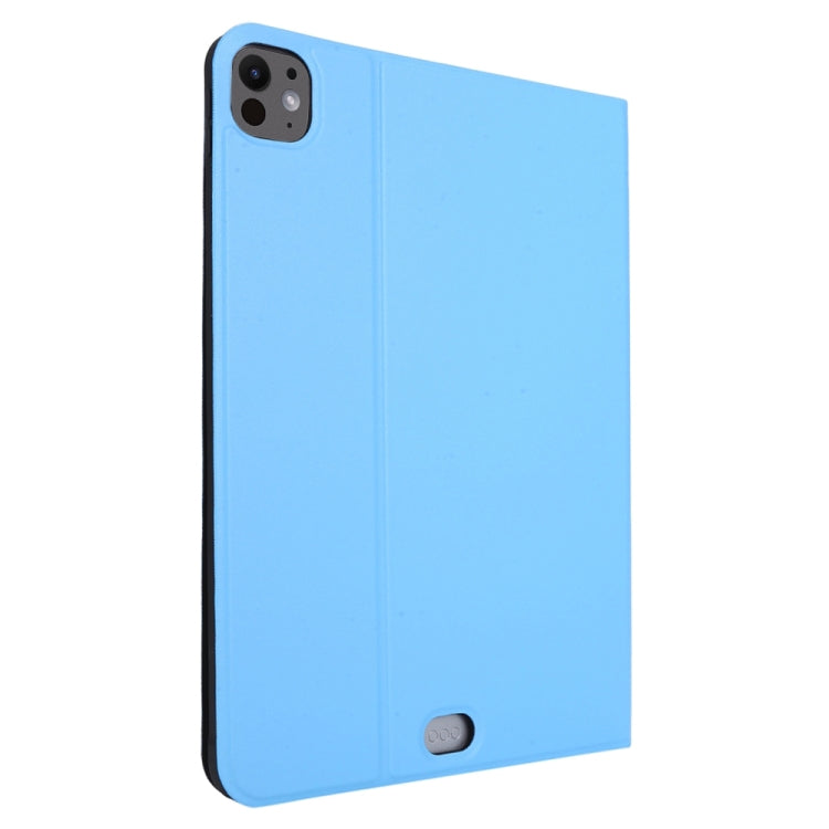 For iPad Pro 13 2024 Stretch Voltage Plain Leather Smart Tablet Case(Light Blue) - iPad Pro 13 2024 Cases by buy2fix | Online Shopping UK | buy2fix