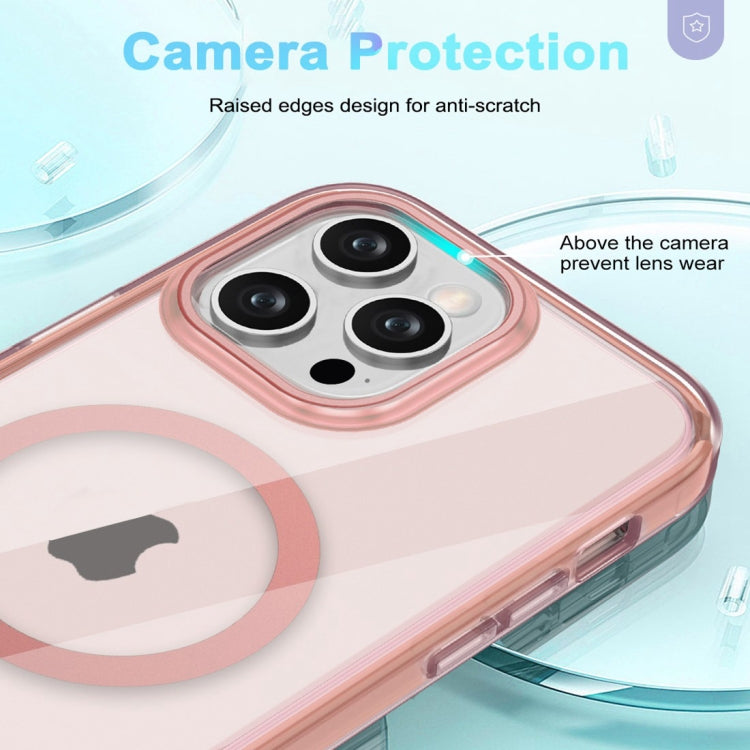 For iPhone 12 Pro Max Colorful MagSafe Magnetic PC + TPU Phone Case(Pink) - iPhone 12 Pro Max Cases by buy2fix | Online Shopping UK | buy2fix