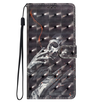 For iPhone 16 Pro 3D Pattern Leather Phone Case(Skull) - iPhone 16 Pro Cases by buy2fix | Online Shopping UK | buy2fix