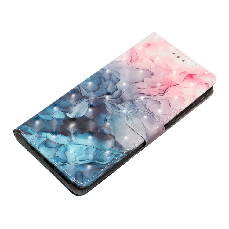 For Motorola Moto G Play 2024 3D Pattern Leather Phone Case(3D Pink Blue Marble) - Motorola Cases by buy2fix | Online Shopping UK | buy2fix