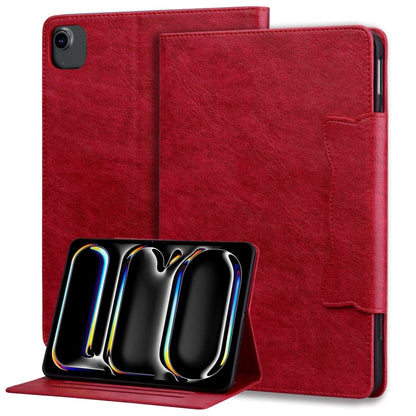 For iPad Air 11 2024 / Air 5 / Air 4 Cat Buckle Leather Smart Tablet Case(Red) - iPad Air 11 2024 Cases by buy2fix | Online Shopping UK | buy2fix