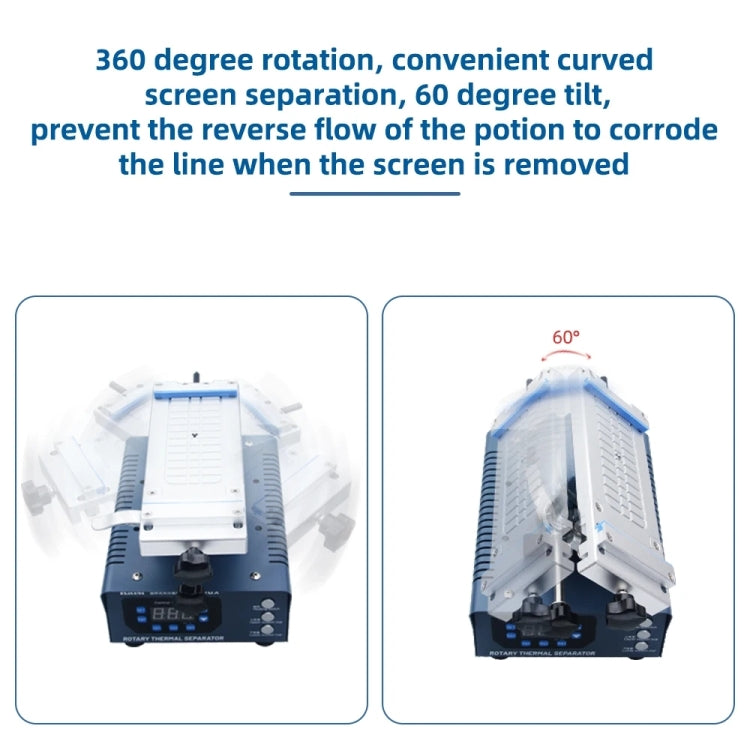 Kaisi 946 Max Double Vacuum Pumps LCD Separator Rotating Thermal Machine, UK Plug - Separation Equipment by Kaisi | Online Shopping UK | buy2fix