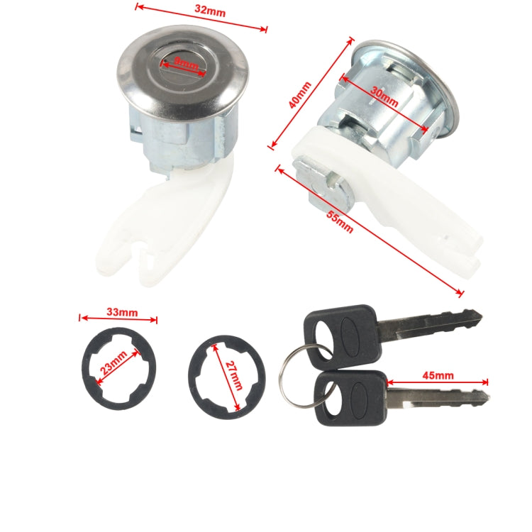 Pair Car Door Lock Barrel Cylinder F2UZ1522050A For Ford F150 / F250 / F350 - Locks & Hasps by buy2fix | Online Shopping UK | buy2fix