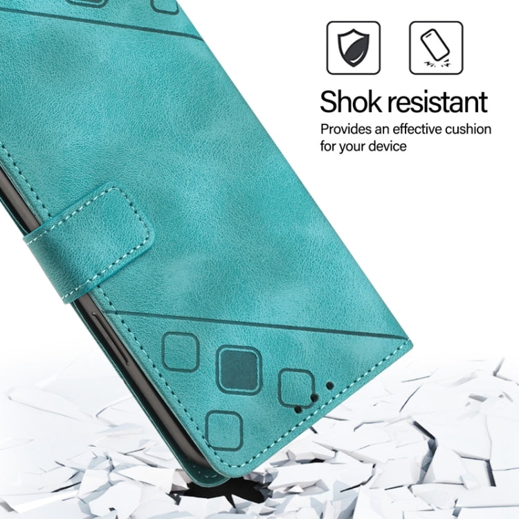 For Blackview Shark 8 Skin Feel Embossed Leather Phone Case(Green) - More Brand by buy2fix | Online Shopping UK | buy2fix