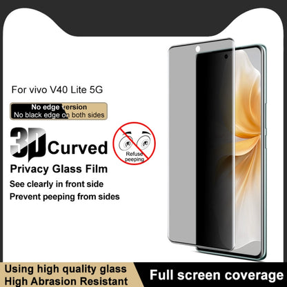 For vivo V40 Lite imak 3D Curved Privacy Full Screen Tempered Glass Film - vivo Tempered Glass by imak | Online Shopping UK | buy2fix