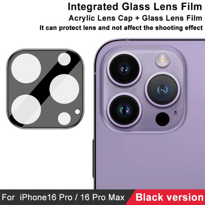 For iPhone 16 Pro / 16 Pro Max imak High Definition Integrated Glass Lens Film Black Version - Tempered Glass Film by imak | Online Shopping UK | buy2fix