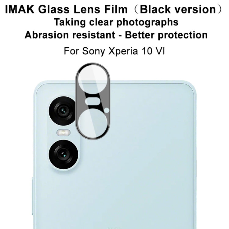 For Sony Xperia 10 VI IMAK Rear Camera Lens Glass Film Black Version - Other by imak | Online Shopping UK | buy2fix