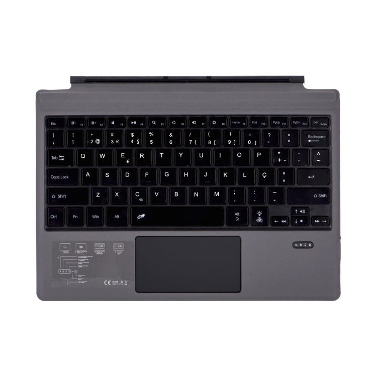 1089DC-PT Portuguese Backlit Magnetic Bluetooth 3.0 Keyboard for Microsoft Surface Pro 7 / 6 / 2017 / 4 / 3(Grey) - Others Keyboard by buy2fix | Online Shopping UK | buy2fix