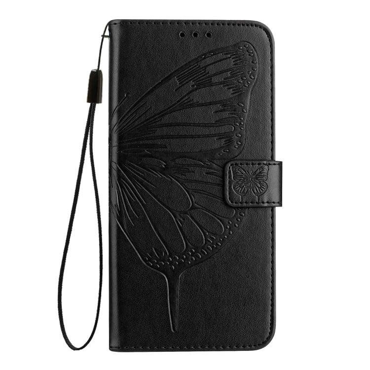 For Blackview A53 Embossed Butterfly Leather Phone Case(Black) - More Brand by buy2fix | Online Shopping UK | buy2fix