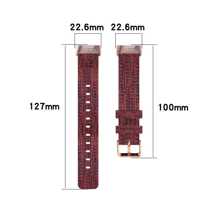 For Fitbit Charge 4 / Charge 3 / Charge3 SE Braided Nylon Watch Band Plastic Head, Size: Free Size(Dark Brown) - Watch Bands by buy2fix | Online Shopping UK | buy2fix