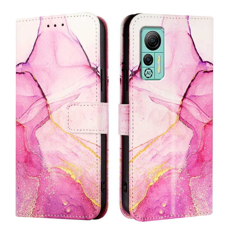 For Ulefone Note 14 PT003 Marble Pattern Flip Leather Phone Case(Pink Purple Gold) - Ulefone Cases by buy2fix | Online Shopping UK | buy2fix