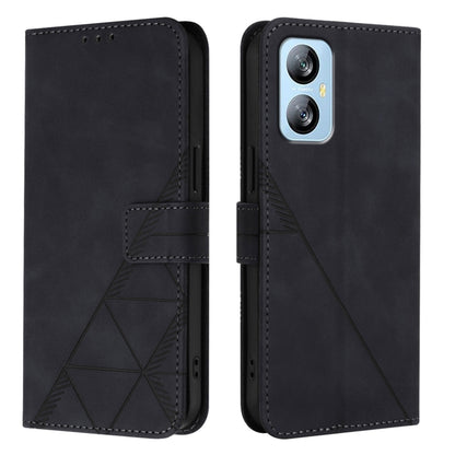 For Blackview A52 Crossbody 3D Embossed Flip Leather Phone Case(Black) - More Brand by buy2fix | Online Shopping UK | buy2fix