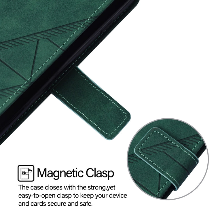 For Blackview A53 Crossbody 3D Embossed Flip Leather Phone Case(Green) - More Brand by buy2fix | Online Shopping UK | buy2fix