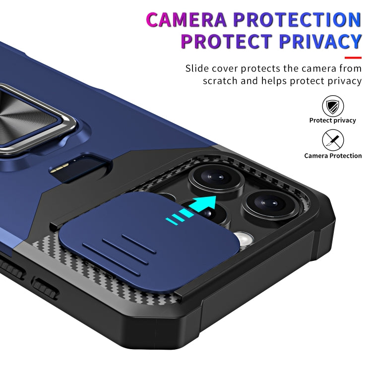 For iPhone 16 Pro Camera Shield Card Slot PC+TPU Phone Case(Gold) - iPhone 16 Pro Cases by buy2fix | Online Shopping UK | buy2fix