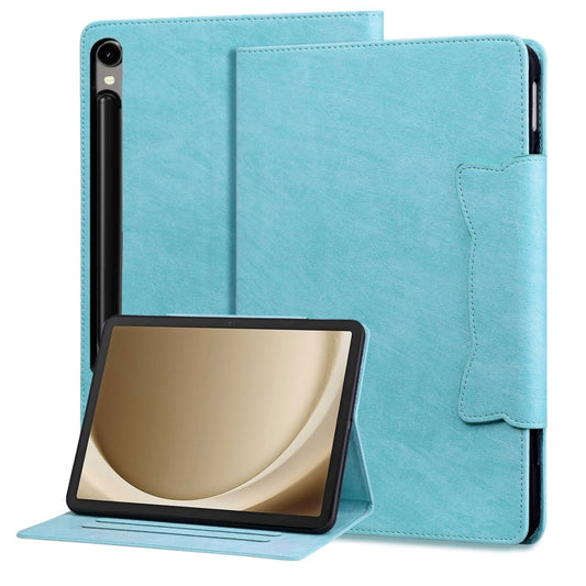 For Samsung Galaxy Tab S9+ / S8+ / S7+ Cat Buckle Leather Smart Tablet Case(Sky Blue) - Galaxy Tab S9+ Cases by buy2fix | Online Shopping UK | buy2fix