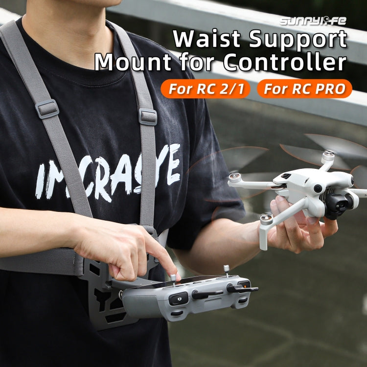 For DJI RC Pro Sunnylife Remote Control Waist Support Bracket Chest Strap(Grey) - Holder Series by Sunnylife | Online Shopping UK | buy2fix