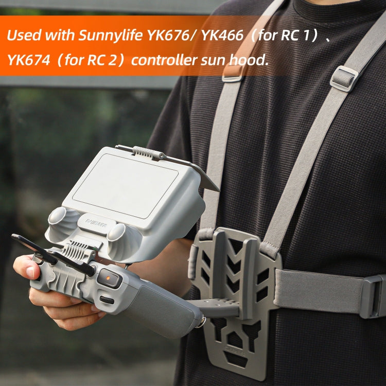 For DJI RC 2 / 1 Sunnylife Remote Control Waist Support Bracket Chest Strap(Grey) - Holder Series by Sunnylife | Online Shopping UK | buy2fix