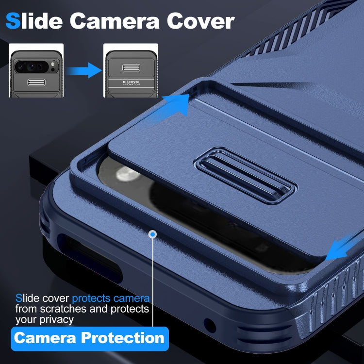 For Google Pixel 9 Pro XL Sliding Camshield Phone Case(Blue) - Google Cases by buy2fix | Online Shopping UK | buy2fix