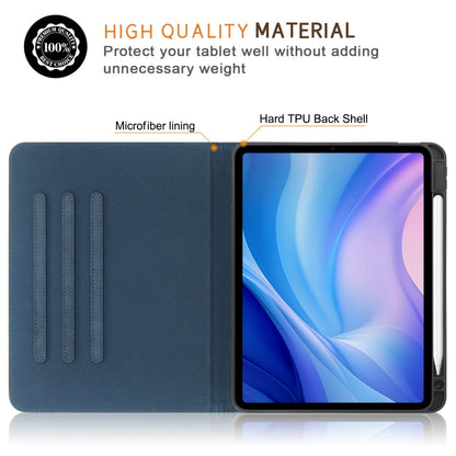 For iPad Air 11 2024 / Pro 11 2022 Front Stand Smart TPU Leather Tablet Case(Dark Blue) - iPad Air 11 2024 Cases by buy2fix | Online Shopping UK | buy2fix