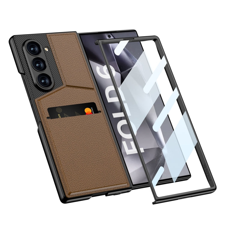 For Samsung Galaxy Z Fold6 GKK Integrated Rotor Bracket Recessed Card Bag Phone Case(Titanium Grey) - Galaxy Z Fold6 5G Cases by GKK | Online Shopping UK | buy2fix