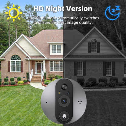 SY-37 4.3 inch Color Screen Graffiti Hidden 1080P WiFi Smart Cat Eye Video Doorbell(White) - Video DoorBell by buy2fix | Online Shopping UK | buy2fix